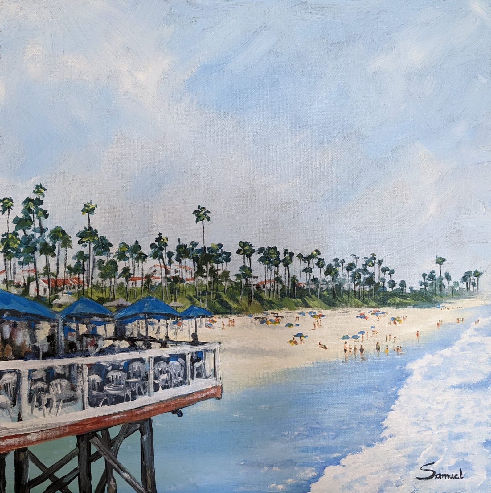 San Clemente pier beach view